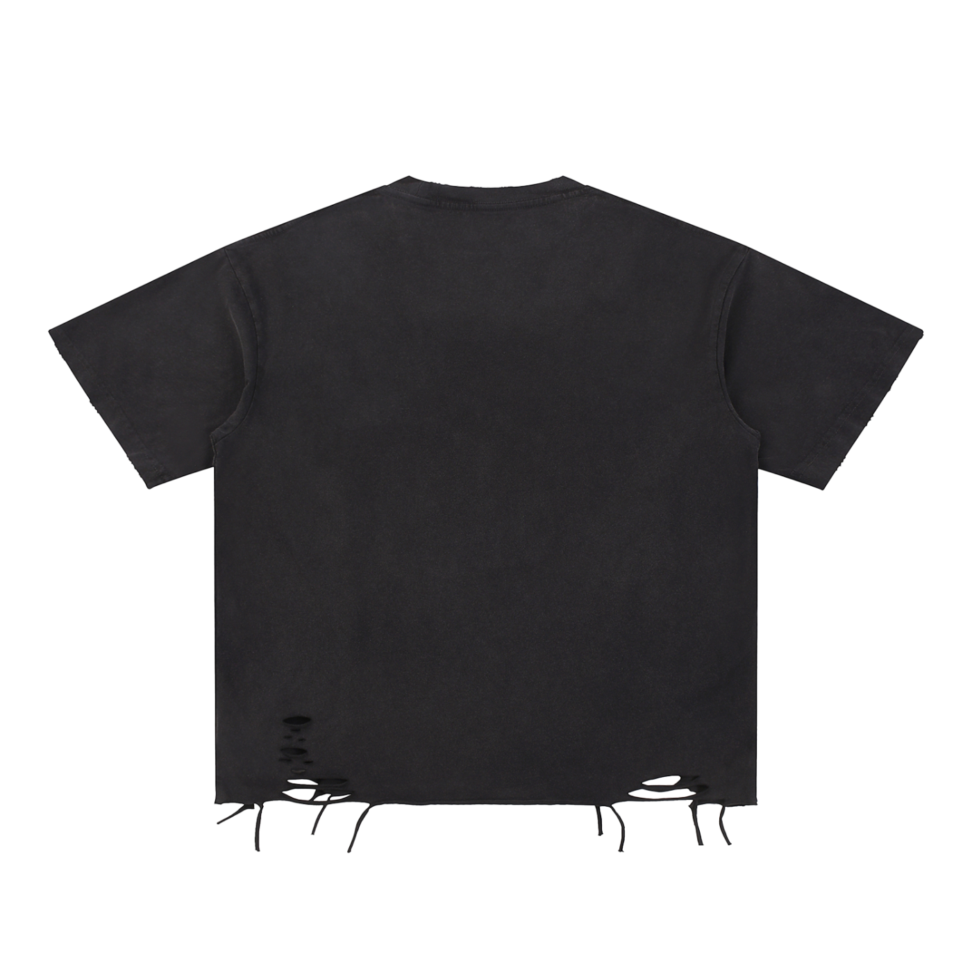 Unisex Snow Washed Raw-Hem T-Shirt